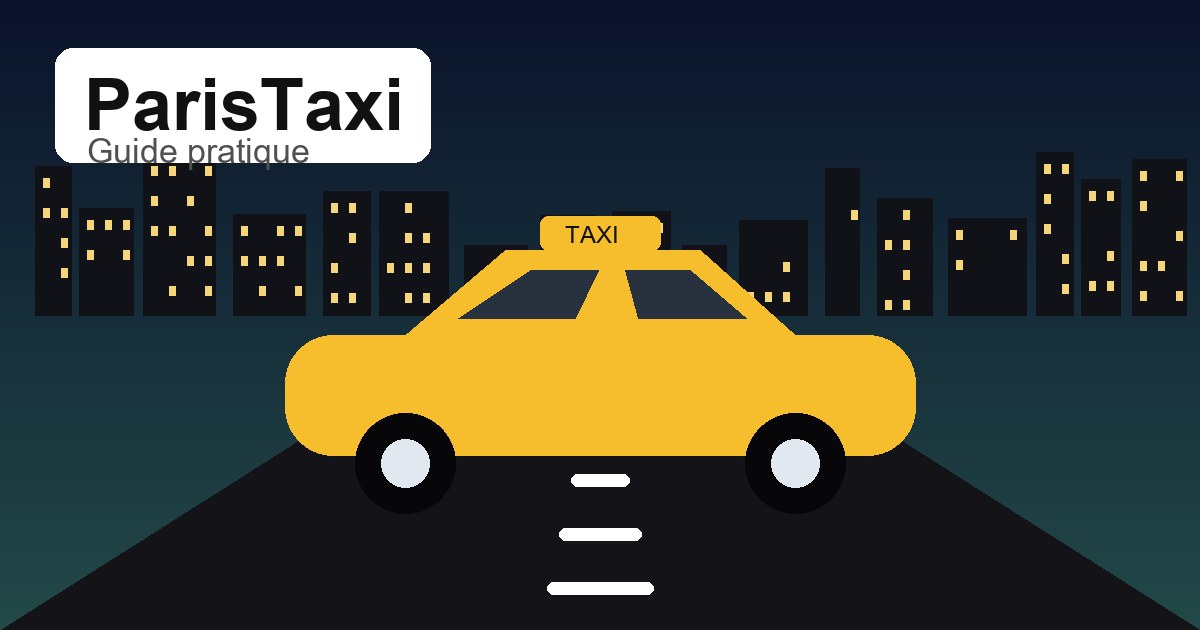 Illustration originale ParisTaxi pour taxi aéroport nuit Paris