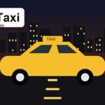 Illustration originale ParisTaxi pour taxi avec bagages Paris
