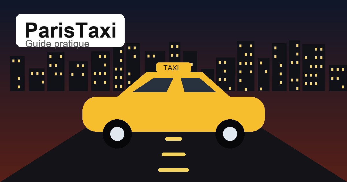 Illustration originale ParisTaxi pour taxi longue distance Paris